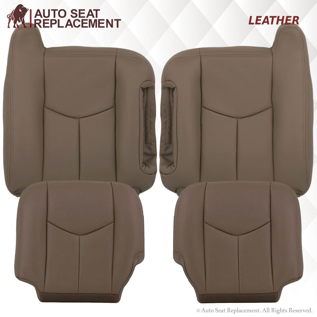 2003-2007 Chevy Silverado/Avalanche Seat Cover in Tan: Choose Leather or Vinyl