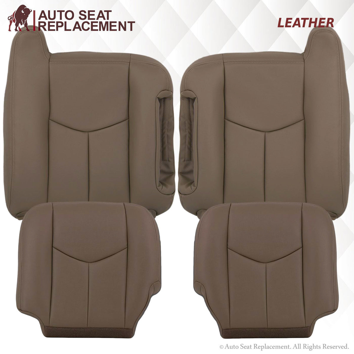 2003-2007 Chevy Silverado/Avalanche Seat Cover in Tan: Choose Leather or Vinyl