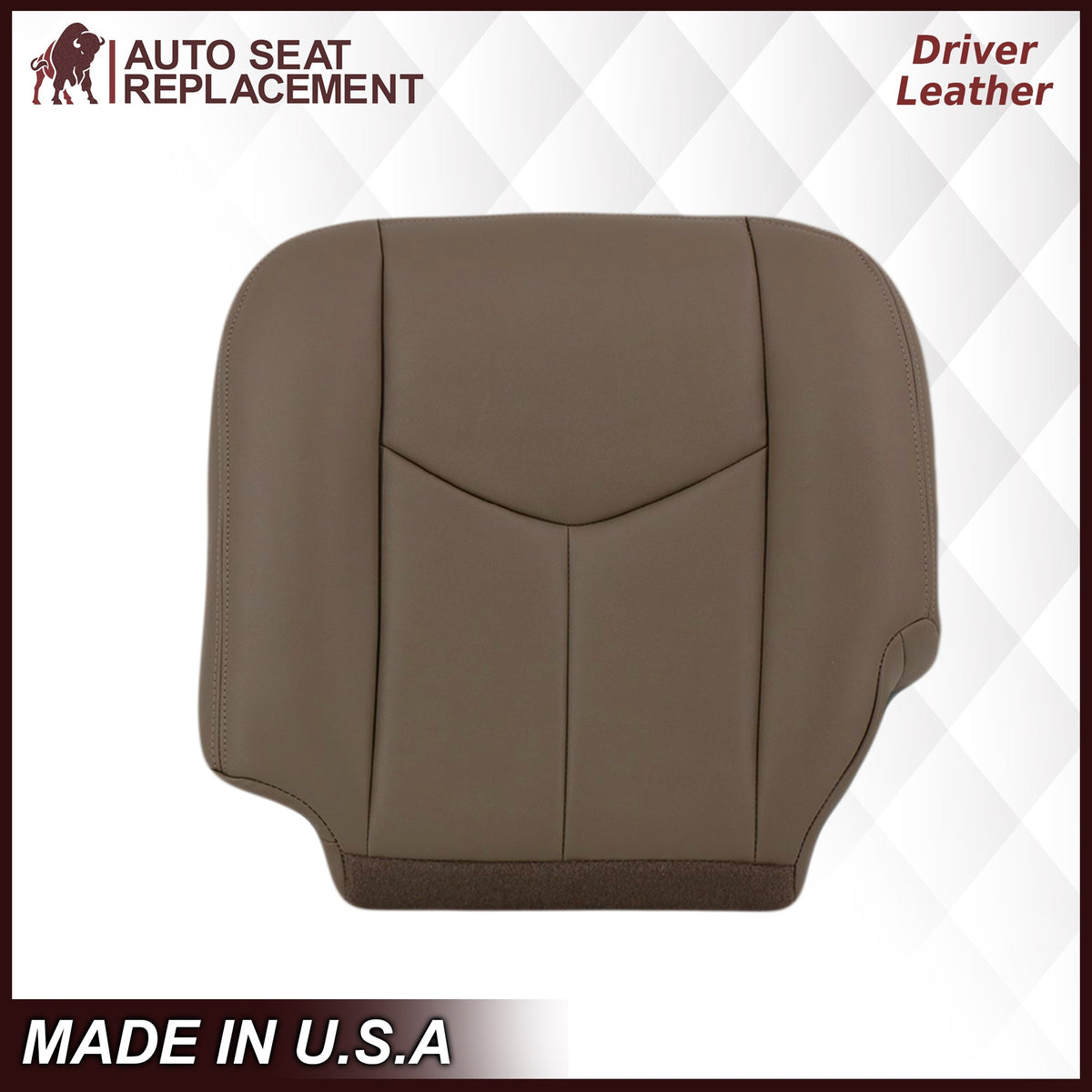 2003-2007 Chevy Silverado/Avalanche & GMC Sierra Work Truck Seat Cover in Tan 40/20/40 (Leanback Without Armrest): Choose Leather or Vinyl