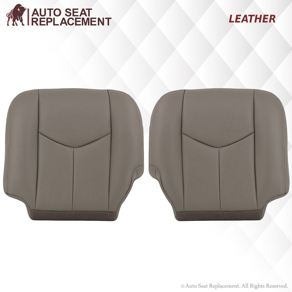 2003-2007 Chevy Silverado/Avalanche & GMC Sierra Work Truck Seat Cover in Gray 40/20/40 (Leanback Without Armrest): Choose Leather or Vinyl