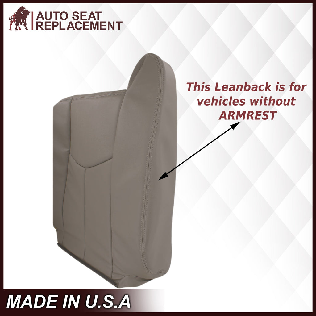 2003-2007 Chevy Silverado/Avalanche & GMC Sierra Work Truck Seat Cover in Gray 40/20/40 (Leanback Without Armrest): Choose Leather or Vinyl