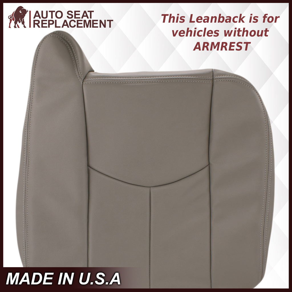 2003-2007 Chevy Silverado/Avalanche & GMC Sierra Work Truck Seat Cover in Gray 40/20/40 (Leanback Without Armrest): Choose Leather or Vinyl