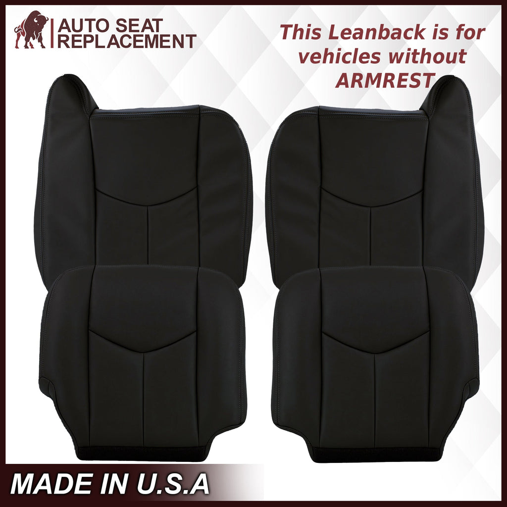 2003-2007 Chevy Silverado/Avalanche & GMC Sierra work Truck Seat Cover in Dark Gray 40/20/40 (Leanback Without Armrest): Choose Leather or Vinyl