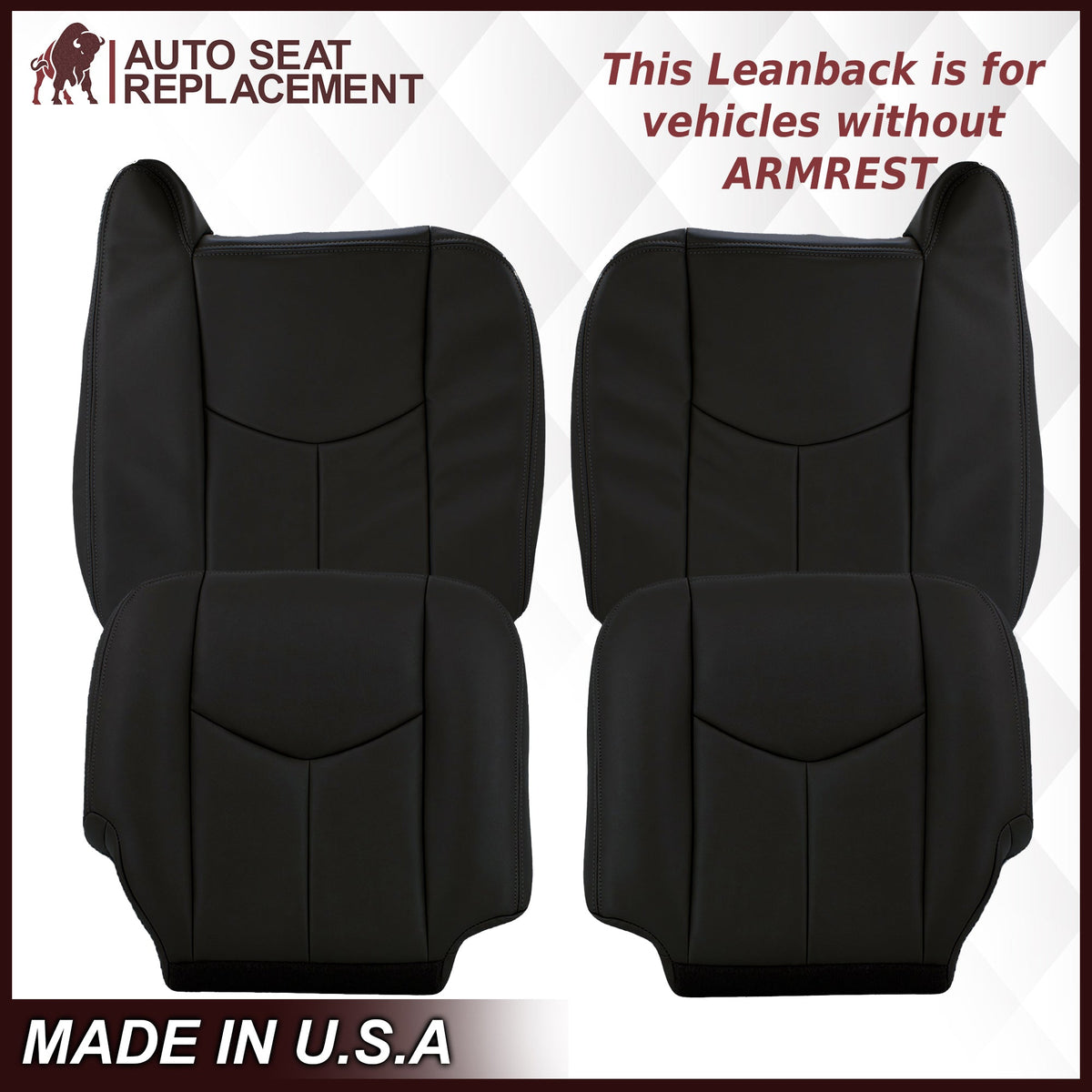 2003-2007 Chevy Silverado/Avalanche & GMC Sierra work Truck Seat Cover in Dark Gray 40/20/40 (Leanback Without Armrest): Choose Leather or Vinyl