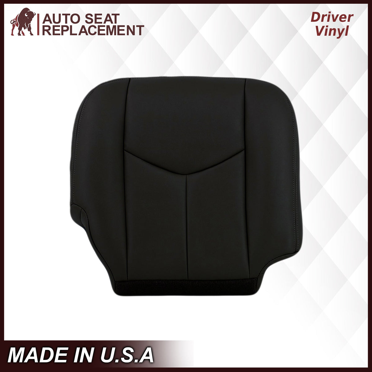 2003-2007 Chevy Silverado/Avalanche & GMC Sierra work Truck Seat Cover in Dark Gray 40/20/40 (Leanback Without Armrest): Choose Leather or Vinyl