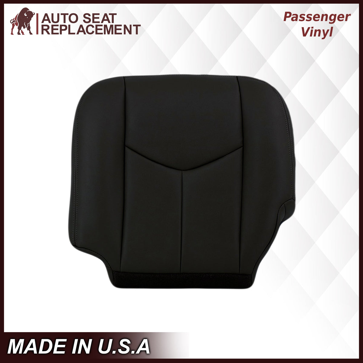 2003-2007 Chevy Silverado/Avalanche & GMC Sierra work Truck Seat Cover in Dark Gray 40/20/40 (Leanback Without Armrest): Choose Leather or Vinyl