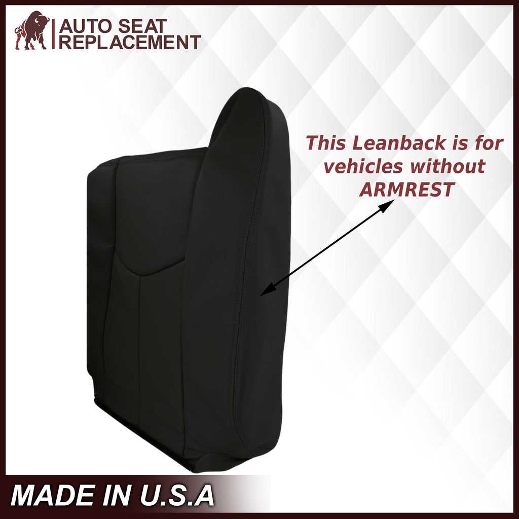 2003-2007 Chevy Silverado/Avalanche & GMC Sierra work Truck Seat Cover in Dark Gray 40/20/40 (Leanback Without Armrest): Choose Leather or Vinyl