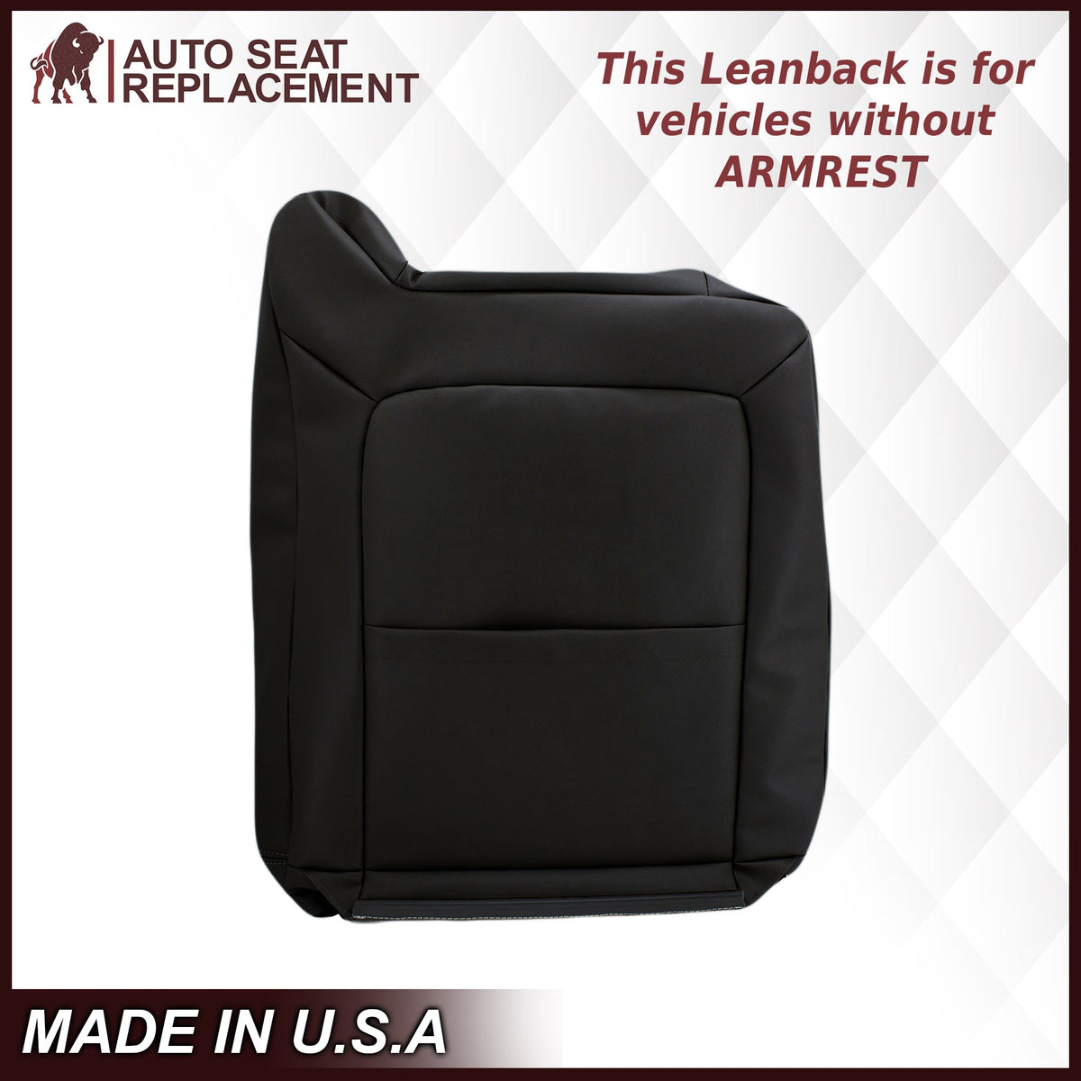 2003-2007 Chevy Silverado/Avalanche & GMC Sierra work Truck Seat Cover in Dark Gray 40/20/40 (Leanback Without Armrest): Choose Leather or Vinyl
