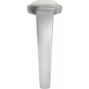 14K White Gold Lab-Grown White Opal Cabochon Ring