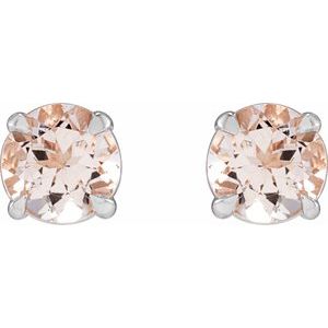 Sterling Silver Pink Morganite Earrings – image 2
