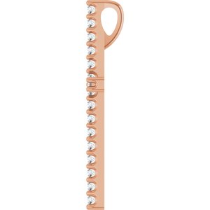 14K Rose Gold 1/10 CTW Natural Diamond Cross Pendant