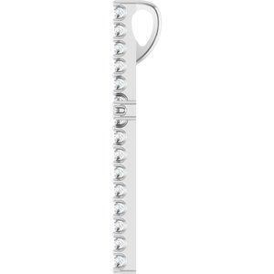Sterling Silver 1/10 CTW Natural Diamond Cross Pendant