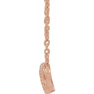 14K Rose Gold .08 CTW Lab-Grown Diamond Infinity-Inspired Mom 18" Necklace