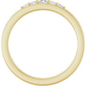 14K Yellow Gold 1/6 CTW Natural Diamond Stackable Ring