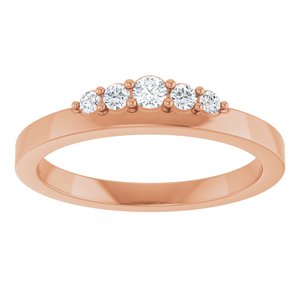 14K Rose Gold 1/6 CTW Natural Diamond Stackable Ring