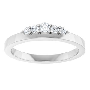 Platinum 1/6 CTW Lab-Grown Diamond Stackable Ring