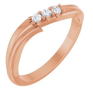 14K Rose Gold .08 CTW Natural Diamond Three-Stone Ring