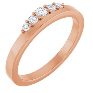 14K Rose Gold 1/6 CTW Natural Diamond Stackable Ring