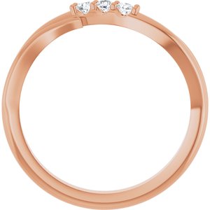 14K Rose Gold .08 CTW Natural Diamond Three-Stone Ring