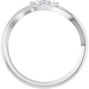 Platinum .08 CTW Natural Diamond Three-Stone Ring