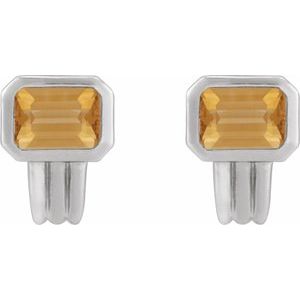 Sterling Silver Natural Citrine Earrings – image 2