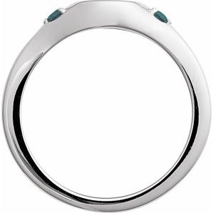 Sterling Silver Engravable Natural Alexandrite Signet Ring