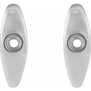 Sterling Silver 2.5 mm Round Bezel-Set 11.9 mm Hoop Earring Mounting – image 2