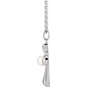 Pearl Cross Necklace or Pendant