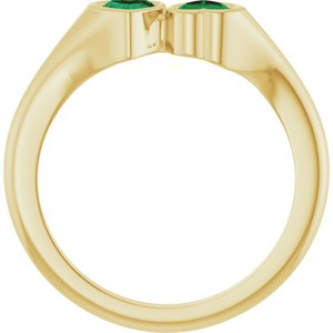 Two-Stone Heart Ring