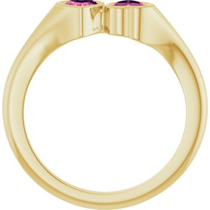Two-Stone Heart Ring