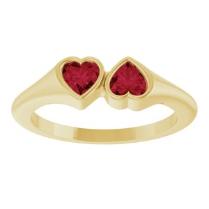 Two-Stone Heart Ring