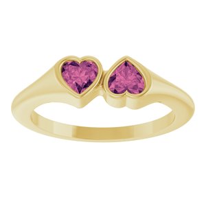 Two-Stone Heart Ring
