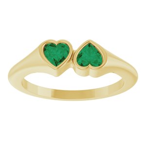 Two-Stone Heart Ring