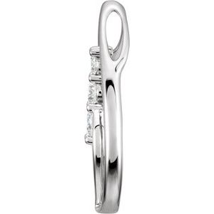 14K White Gold 1/2 CTW Natural Diamond Pendant