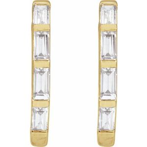 14K Yellow Gold 1/3 CTW Lab-Grown Diamond Hoop Earrings – image 2