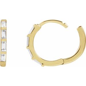 14K Yellow Gold 1/3 CTW Lab-Grown Diamond Hoop Earrings – image 3