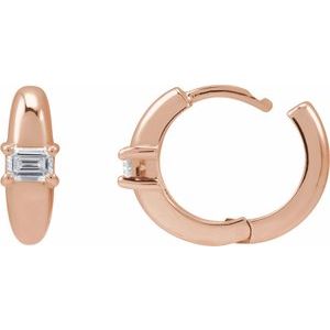 14K Rose Gold 1/3 CTW Natural Diamond 13.4 mm Hoop Earrings