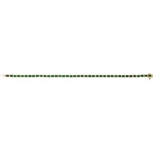 14K Yellow Gold Natural Tsavorite Garnet Line 7" Bracelet – image 4