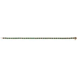 14K Rose Gold Natural Tsavorite Garnet Line 7" Bracelet – image 4
