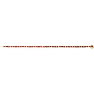 14K Yellow Gold Lab-Grown Ruby Line 7" Bracelet – image 4