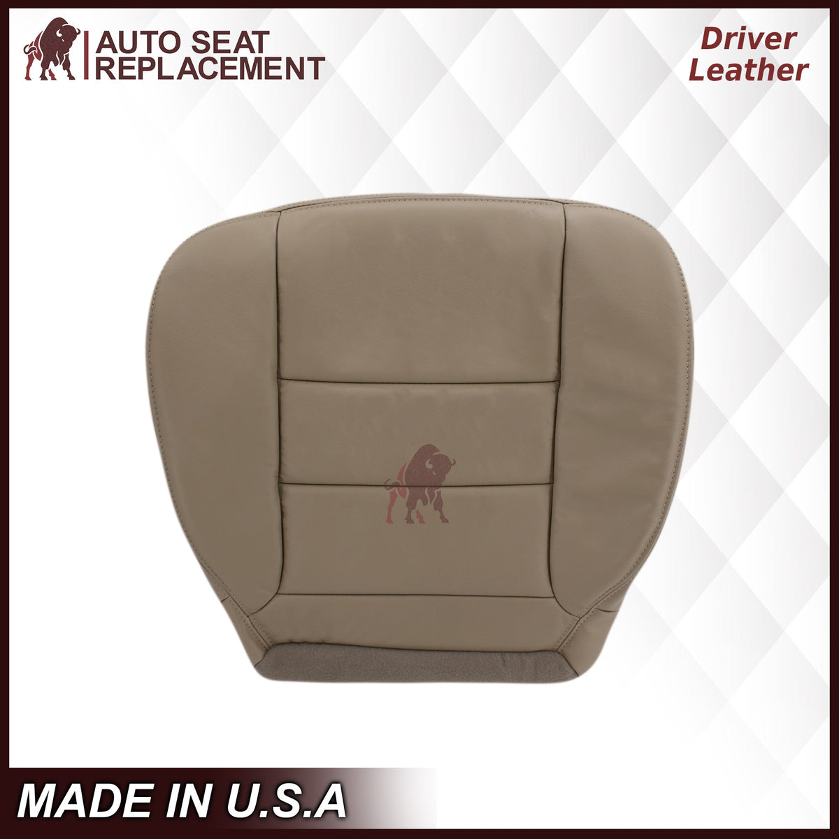 2002-2007 Ford F250/F350/F450/F550 Lariat Extended Cab Seat Cover in Tan: Choose Leather or Vinyl