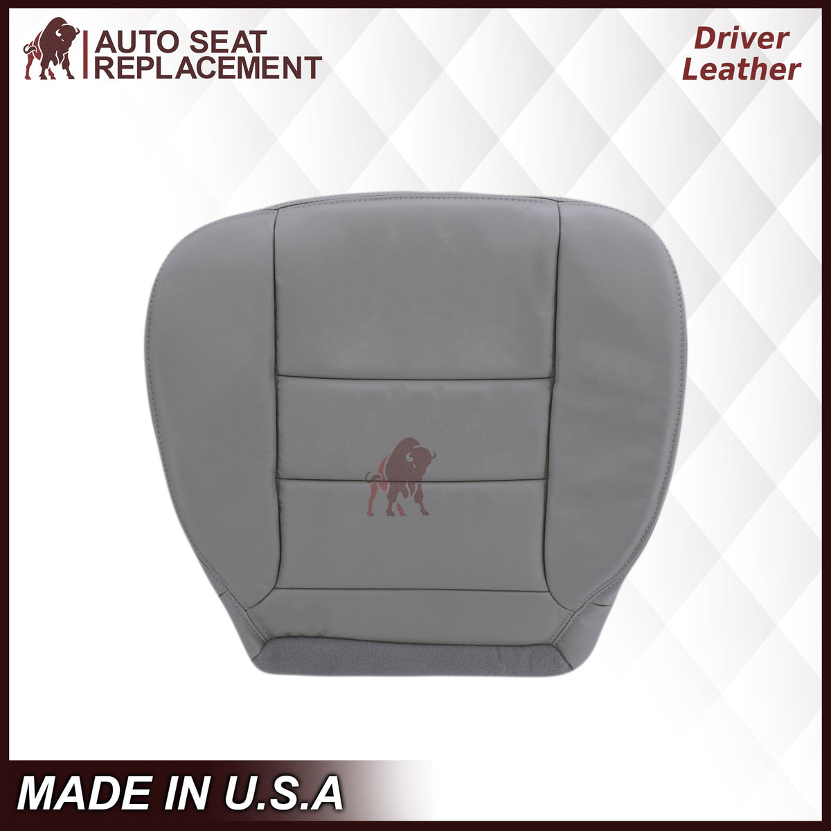 2002-2007 Ford F250/F350/F450/F550 Lariat Extended Cab Seat Cover in Flint Gray: Choose Leather or Vinyl