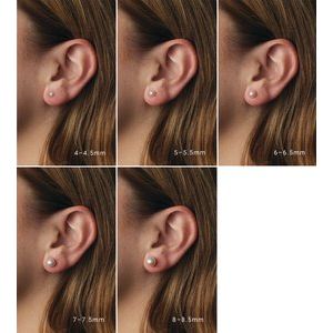 14K Yellow Gold Cultured White Freshwater Pearl Earrings – image 3