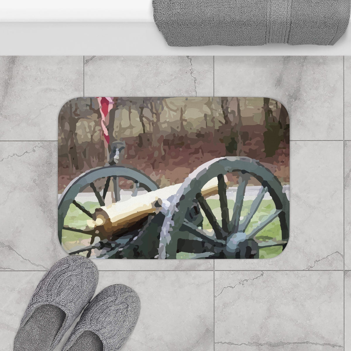 Civil War Reproduction Cannon Bath Mat