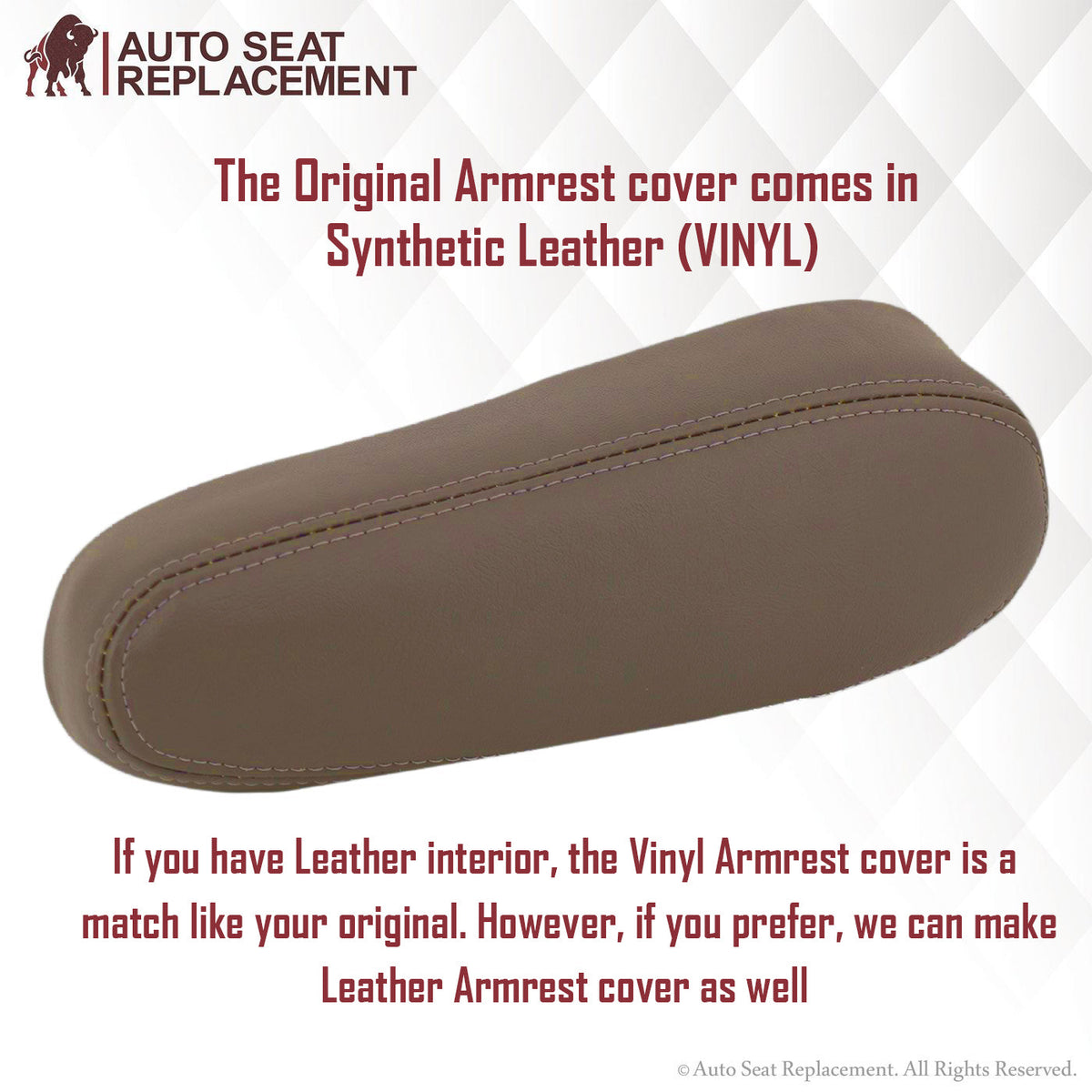 2003-2007 Chevy Silverado/Avalanche Seat Cover in Tan: Choose Leather or Vinyl