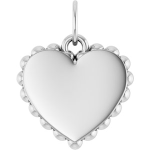 Engravable Heart Necklace or Charm/Pendant
