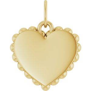 Engravable Heart Necklace or Charm/Pendant