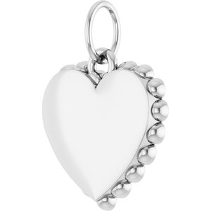 Engravable Heart Necklace or Charm/Pendant