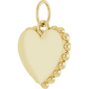 Engravable Heart Necklace or Charm/Pendant