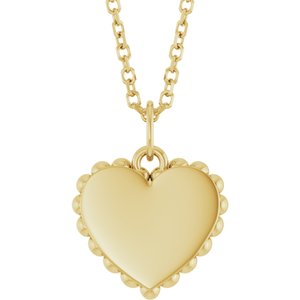 Engravable Heart Necklace or Charm/Pendant